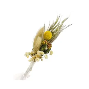 Natural dried flower bouquet mini boutonniere preserved flowers for wedding home decor