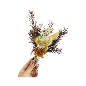 Mini dried flower bouquet for car decor gift box wedding natural style small floral decor