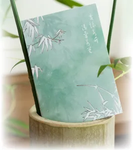 Ancient style bamboo design memo pad aesthetic sticky-less journal decorative paper stationery