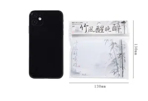 Chinese style bamboo memo pad cute stationery decorative sticky note paper size 130x130mm
