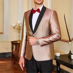 Men's Casual Blazer Jacket Slim Fit Single Breasted Suit Jacket Tuxedo For Party Wedding Prom Business Formal Outerwear