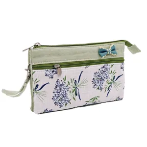Borsa da polso in tessuto floreale pochette multi-tasche con cerniera per donne