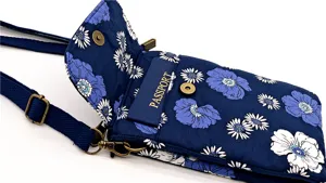 Floral Quilted Crossbody Phone Bag with Strap and Pocket Detail for Women Daily Use