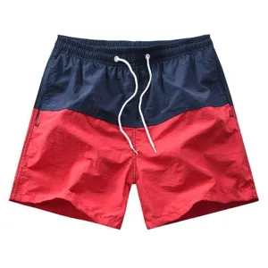 Short de bain homme colorblock été bermuda de plage décontracté avec cordon de serrage.
