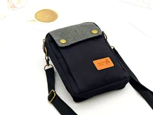 Womens casual canvas crossbody phone bag small shoulder bag for daily outdoor use