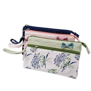 Bellissima borsa da polso in tessuto floreale pochette multiuso casual elegante per donne