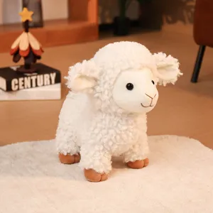 Carino Pecora Peluche Animale Stuffed Sdraiato In Piedi Morbido Agnello Bambola Kawaii Decorazione Stanza Regalo di Compleanno Per Bambini Ragazze