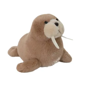 Cute plush walrus stuffed toy ocean animal soft doll for kids birthday gift and room decor