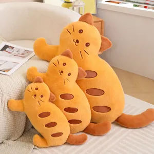 Cute baguette cat plush toy bread toast cat doll soft pillow sofa cushion gift for kids