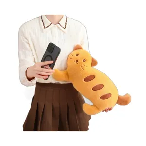 Cute Baguette Cat Plush Toy Soft Bread Kitty Doll Pillow Gift for Kids and Home Decor