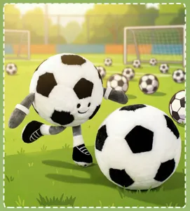 Cartoon soccer plush toy doll cute football key ring bag pendant soft stuffed gift for kids.