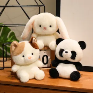 Simpatici Giocattoli di Peluche di Animali Cartoon Imbottiti Panda Pinguino Orsetto Coniglio Elefante Gatto Anatra Bambole