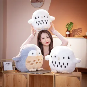 Cute owl plush toy pillow, soft stuffed animal doll gift for kids home decoration