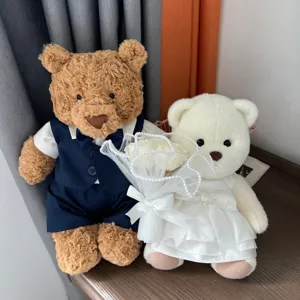 Cute Teddy Bear Doll Clothes Suit Wedding Dress Outfit Changing Clothes Doll Accessories For Stuffed Bear