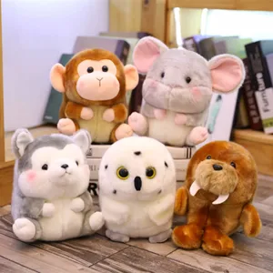 Cute Round Animal Plush Toy Stuffed Doll Soft Stuffed Animal Kids Toy Birthday Gift