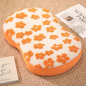 Cute floral memory foam pillow plush throw cushion for home bedroom decor comfortable rest support.
