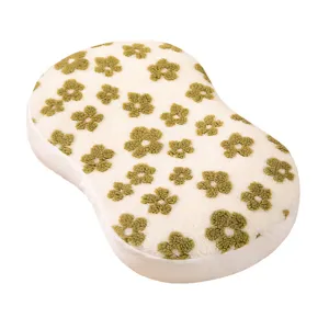 Cute floral memory foam pillow plush cushion soft decorative pillow for bedroom sofa home decor
