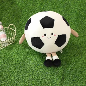 Cartoon Fußball Plüschtier Gestopftes Fußball Kissen Weiche Begleiter Puppe Geburtstagsgeschenk