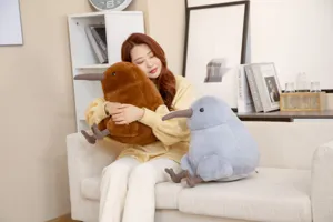 Cute kiwi bird plush toy soft stuffed animal pillow cute home decor gift for kids and adults