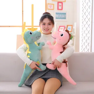 Cute cartoon dinosaur plush toy doll pillow, soft stuffed animal for kids and boys gift.