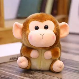 Cute round monkey plush toy soft stuffed animal doll for kids gift and home decoration 20cm