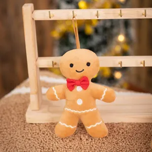 Christmas gingerbread man plush toy pendant cute stuffed doll holiday decoration gift