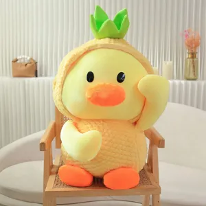Süße Ananas Ente Plüschtier weiche Stofftier Kissen Puppe schönes Geschenk für Kinder Dekoration
