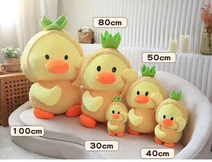 Süße Ananas Ente Plüschtier Kuscheltier weiche Puppe Geschenk Ansicht Größe 30cm bis 100cm