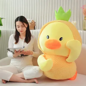 Süßes riesiges Ananas Ente Plüschtier weiche Stofftier Puppe gemütliche Raumdekoration 1Stk