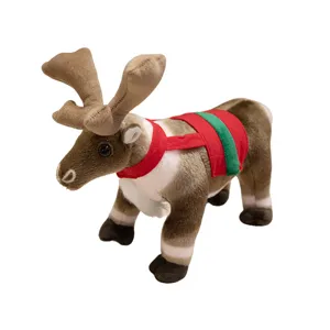 Mooie Kerstmis rendier pluche decoratie simulatie eland pop schattige knuffel