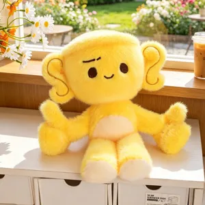 Peluche trofeo giallo simpatica bambola di cartone animato per regalo e decorazione