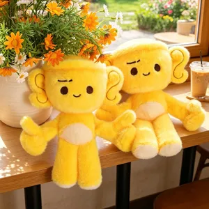 Bambola di peluche con trofeo di cartone animato carino, giocattolo morbido per feste ed eventi.