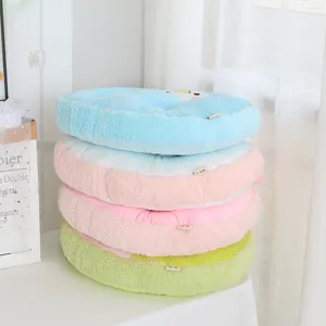 Cute cartoon animal round plush cushion soft comfortable seat pillow for home office car decor