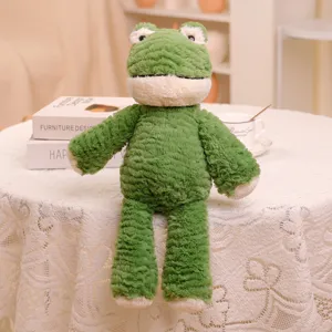 Juguete de peluche de rana verde lindo muñeco de peluche para niños regalo acogedor
