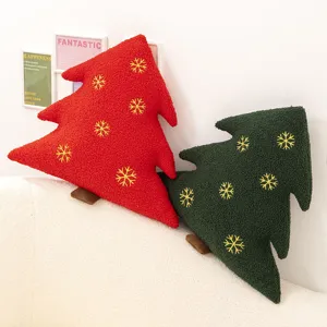Cuscino in peluche albero di natale cuscino decorativo morbido festivo vacanza divano regalo
