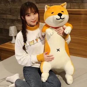 Χαριτωμένο μαξιλάρι βελούδινο Shiba Inu, εξαιρετικά μαλακό παιχνίδι σκύλου για ύπνο.