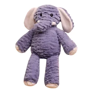 Lindo juguete de peluche de elefante morado, suave muñeca de peluche para regalo y decoración.