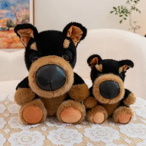 Cute big nose dog plush toy, soft stuffed animal doll for kids birthday gift, home decor.