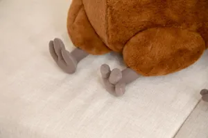 Kiwi bird plush toy doll soft pillow cute brown stuffed animal fluffy gift detail view