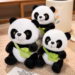 Leuke rugzak panda pluche speelgoed zachte gevulde dierlijke pop voor kindercadeau
