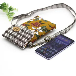 Cotton cross body phone bag floral print small messenger bag for women stylish daily