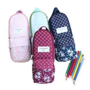 Astuccio in tessuto stile country cancelleria estetica borsa portaoggetti cosmetica
