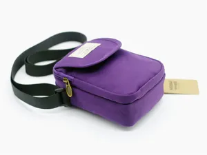 Borsa a tracolla in nylon viola da donna pochette porta cellulare per viaggi quotidiani