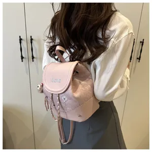Sac a dos femme rose chic style college pour voyage quotidien sac de ville tendance