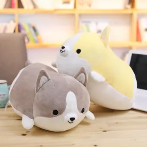 Doux mignon corgi shiba inu peluche oreiller pelucheux enbourré chien poupée déco