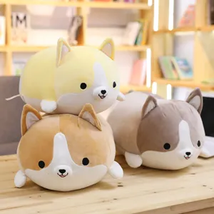 Cute Corgi plush toy soft pillow Shiba Inu stuffed animal doll for kids girls birthday gift