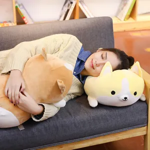 Adorable peluche Corgi Shiba Inu, oreiller corporel pour chien doux, poupée de compagnie.