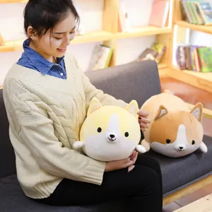 Peluche douce et mignonne de Corgi, oreiller en coton duvet confortable, super cadeau pour filles.