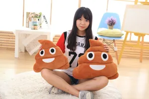 Creative funny poop plush pillow cute cartoon novelty toy soft stuffed cushion for home decor.