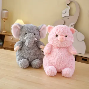 Cute plush elephant and pig stuffed animal toys for kids gift and home decoration room decor.
